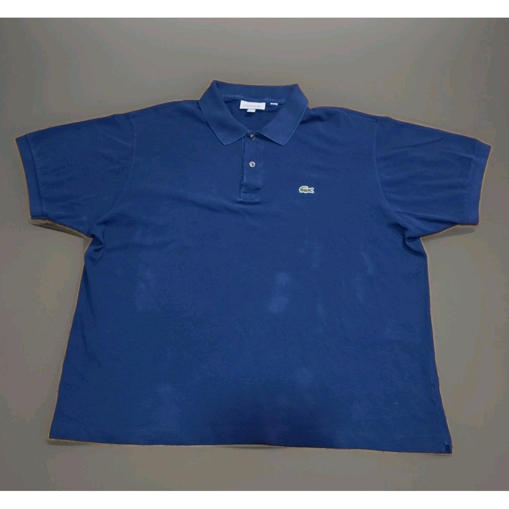 Lacoste Polo Shirt Mens 3XL Navy‎ Blue Classic Fit Pique Crocodile Preppy Casual